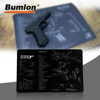 

Glock Gun Cleaning Rubber Mat 17"x11" Waterproof Non-Slip Clean Mat with Parts Diagram and Instructions Armorers Bench RL37-0082