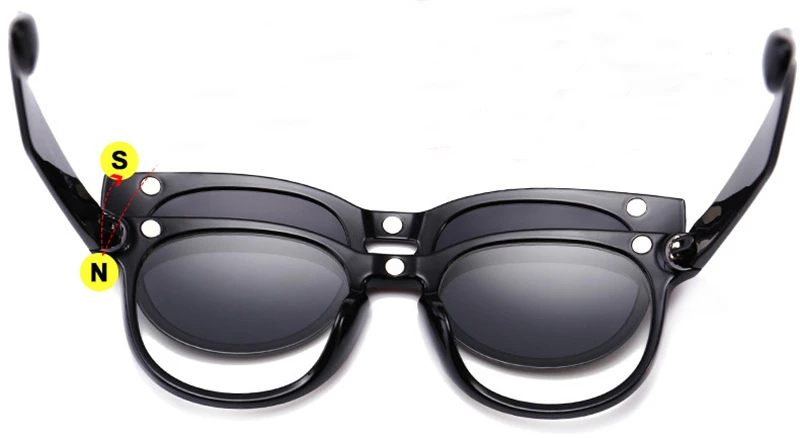 IVSTA магнитные солнцезащитные очки с Для мужчин с клипом солнцезащитные очки с Для женщин солнцезащитные очки с поляризированными стеклами TR90 оправы для очков магнитные флипы зажимы близорукости, очки солнцезащитные очки "кошачий глаз"