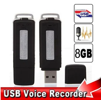 

Profession 8GB Digital USB Voice Recorder Mini Dictaphone WAV Audio Recording Pen MP3 Music Format Gravador de voz U flash