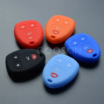 

100pcs/lot Silicone Car key cover case For GMC Yukon Buick Enclave Saturn Chevy Suburban Tahoe Traverse Remoteprotector shell