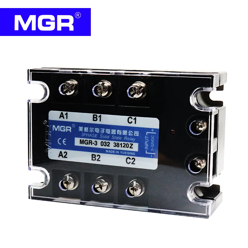 MGR Three phase solid state relay DC control AC 120A MGR 3 032 38120Z