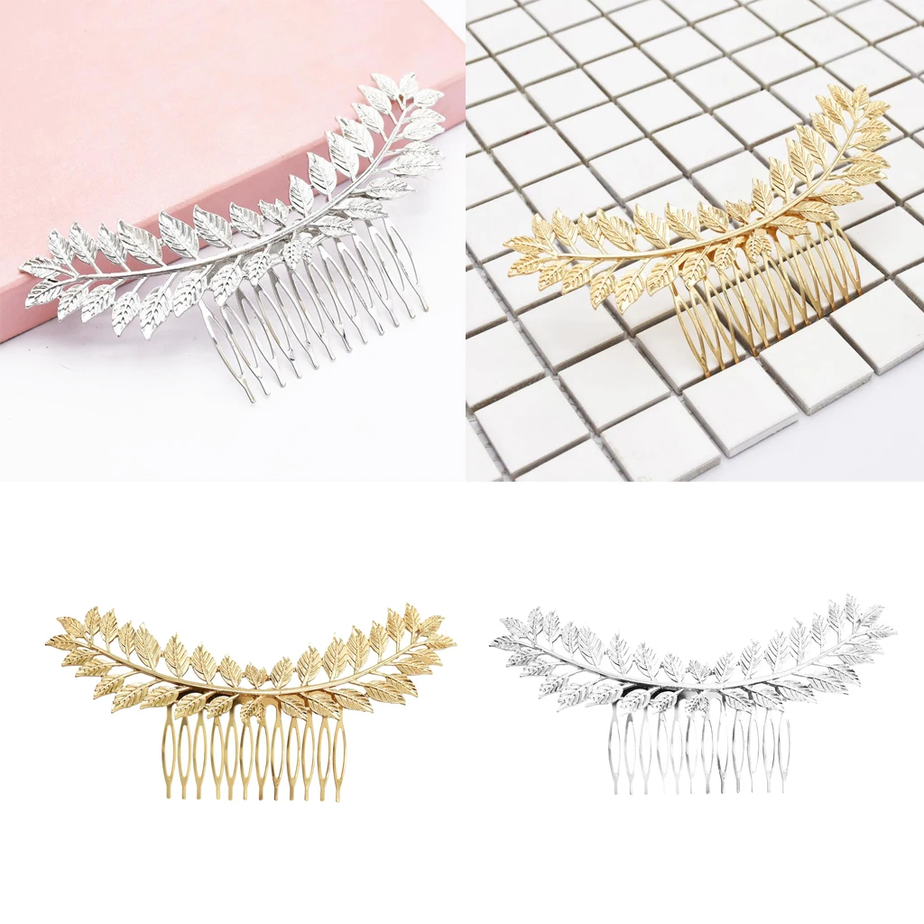 Wedding Bride Hair Jewelry Elegant Leaves Hair Comb Headdress Women Headwear Hair Accessory