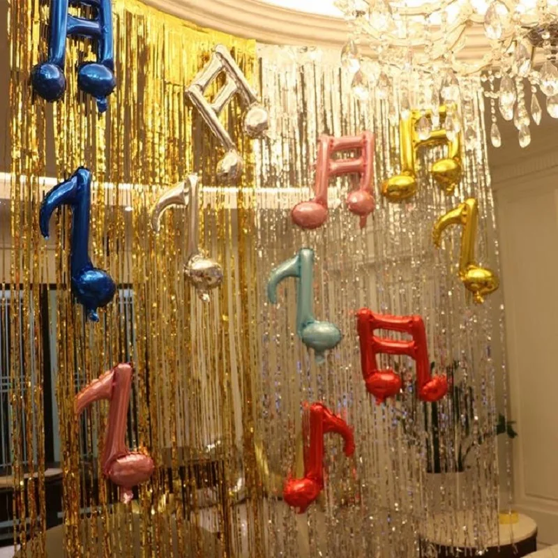 

Symbol Balloons And Musical Notes Foil Balloon Wedding Kid Birthday New Year Party Event Decoration Souvenirs Favors Gold Silver