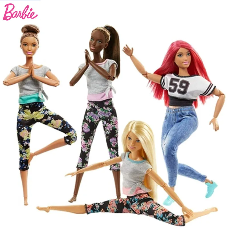 <+> Барби Кукла Оригинальный Yoga Sport Set 22 Суставы Все Move Дни Рождения Девушки Подарки Дети Boneca ✔
