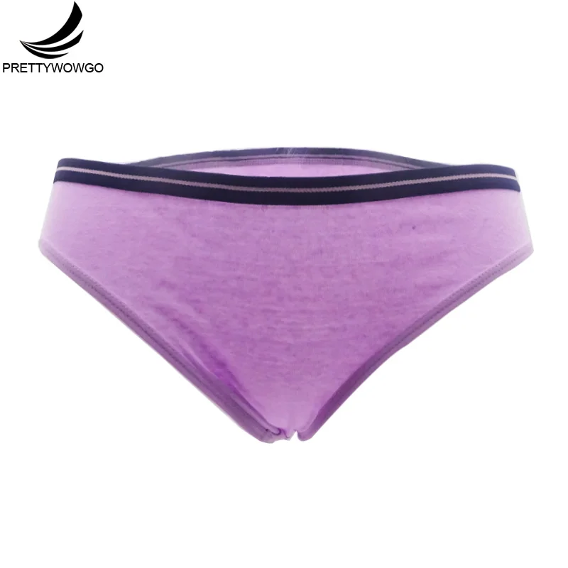 

Prettywowgo 1 pcs New Arrival 2019 Underwear Women 6 Solid Color Cotton Low Rise Women Briefs Panties 9261