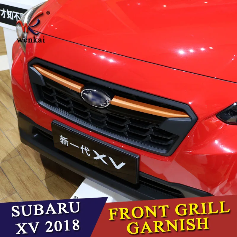 Хромированная передняя решетка гриль крышка отделка молдинг для Subaru XV GT3 GT7 ABS - Цвет: orange