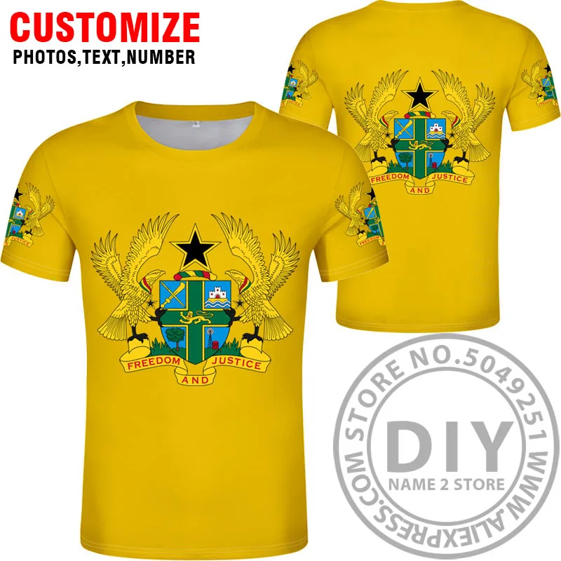 Гана футболка собственными руками Сделай Сам изготовление под заказ имя номер gha футболка нации gh страна РЕСПУБЛИКА колледж печати фото текст одежда с логотипом - Цвет: Style 2