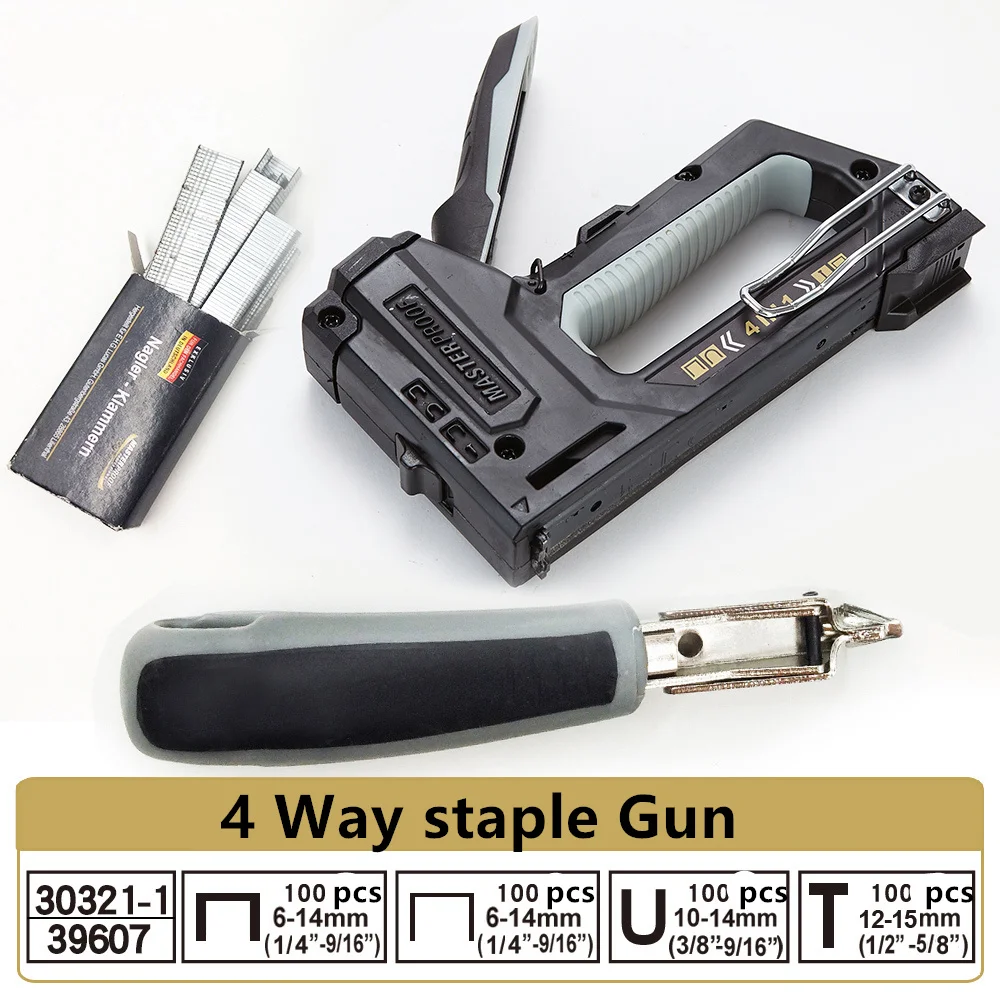 Professional 4 way Nail Staple Furniture Stapler for Door type/U type