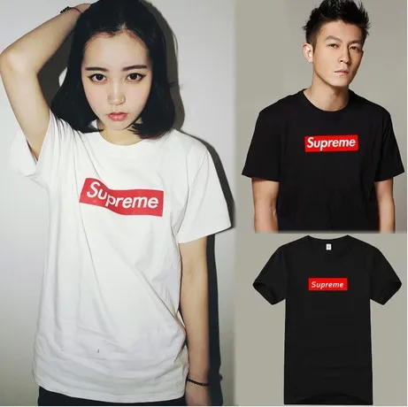 Free shipping supreme T Shirts bigbang hip hop wholesale for spring autumn Supreme Shirts-in T ...