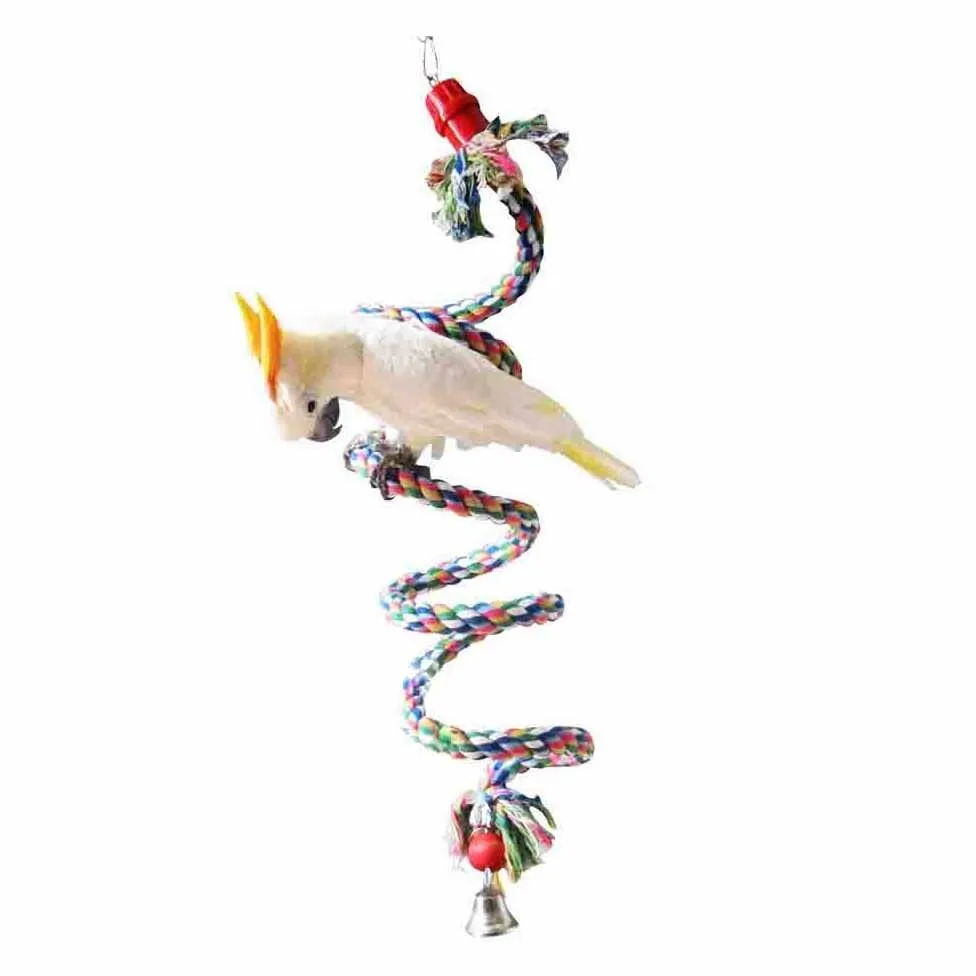165cm Long Parrot Bird Toys Pet Bird Parrot Standing Rope Bird Cage Decoration Climbing Toy