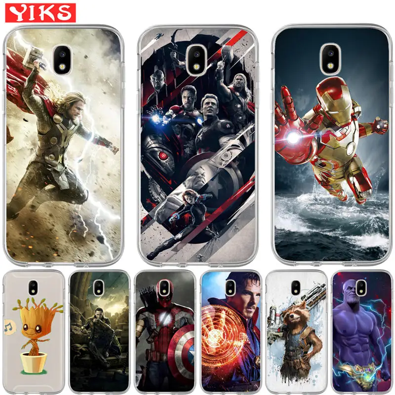 

Luxury Marvel Avengers soft Phone Case For Samsung Galaxy J2 J3 J5 J7 Prime 2016 2016 2017 EU G530 Back Cover Coque Etui
