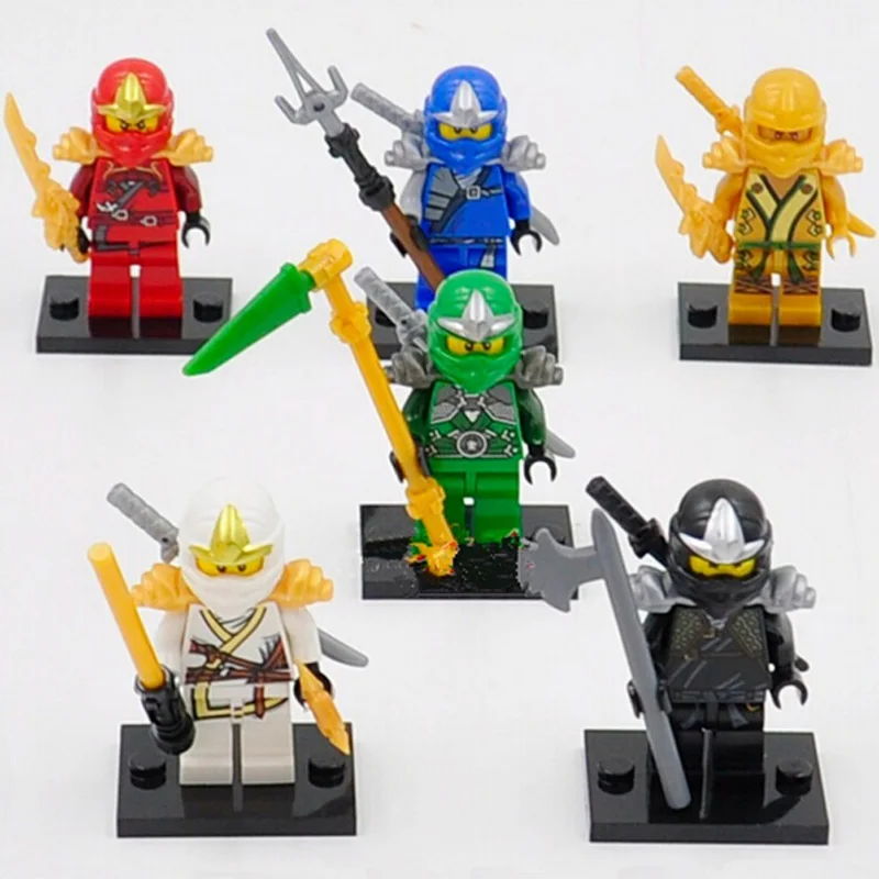 

2018 New 6pcs Kai Jay Cole Zane Lloyd Decool Building Blocks Sets NinjagoINGly Movie 2019 Gift Toys for Children