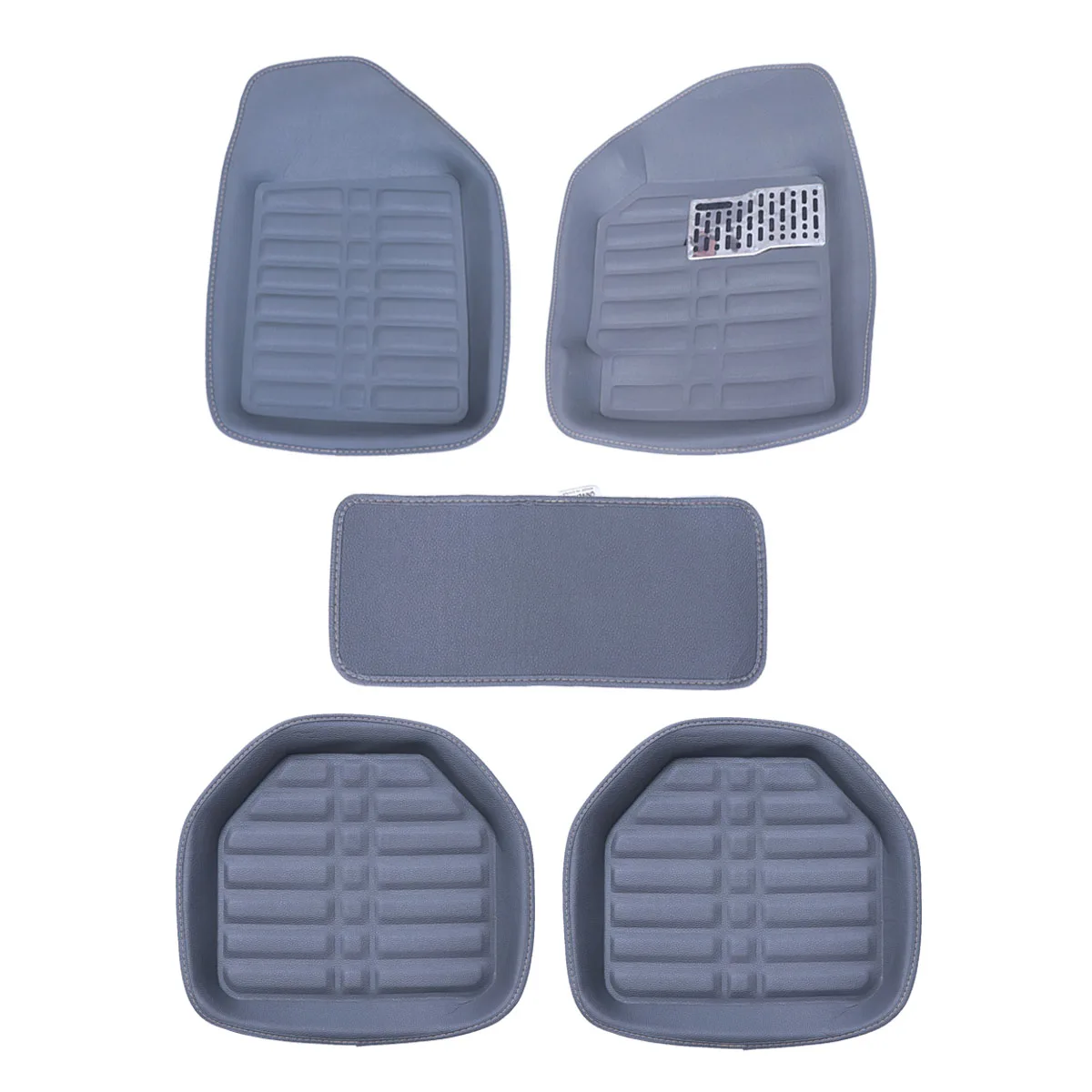 5pcs Car Leather Waterproof Floor Mats Indentation Comp With Pvc 5pcs Car Leather Waterproof Floor Mats Indentation Comp With Pvc Thread Ring Universal Covers