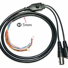 CCTV Камера 11-core видео кабель постоянного тока Вход+ BNC выход+ экранное меню кнопка для видеонаблюдения Камера(6pin 1,25 мм+ 3pin 1,5 мм+ 2pin 2,0 мм