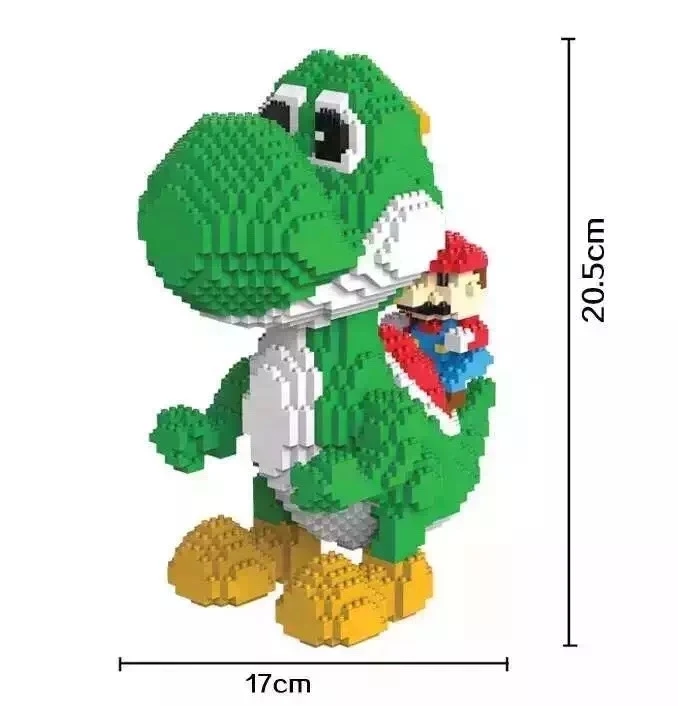 

HC 9020 2276Pcs Super Mario Yoshi Dargon Cartoon DIY Diamond Building Block Toys Compatible bela LOZ HC9020