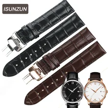 Часы isunzun, ремешки для часов Tissot T063 из натуральной кожи, ремешки для часов T063610A, ремешки для часов для мужчин и женщин, 18-20 мм, ремешок для часов