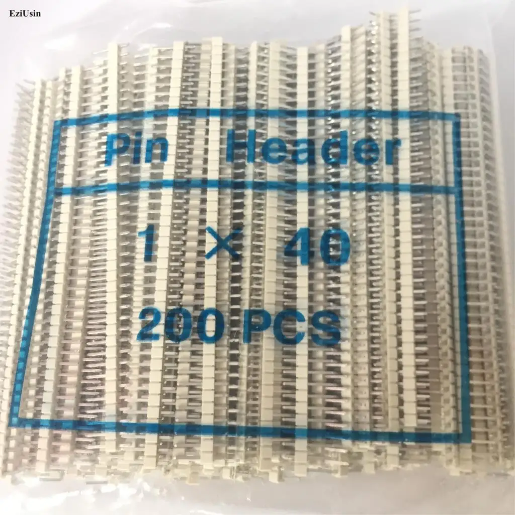 20 шт./лот 40 Pin 1x40 Однорядный Мужской 2,54 Разъемный штыревой разъем полосы для Arduino черный красный синий желтый зеленый белый - Цвет: Белый