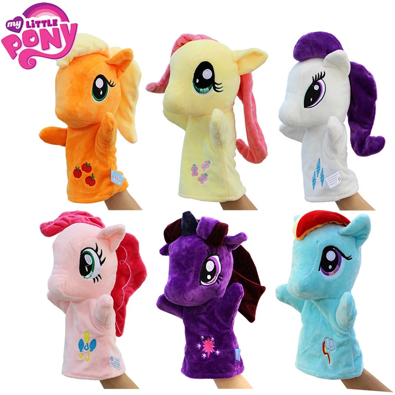 

My little pony 27cm Hand Puppet Plush toy soft Short plush Rainbow Dash Apple Jack Rarity Pinkie Pie plush toys for gift