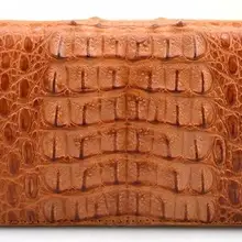 Подлинная крокодил коричневый кожаный кожи длинные мужчины бумажник крокодиловой кожи кожа кошельки зажим для денег