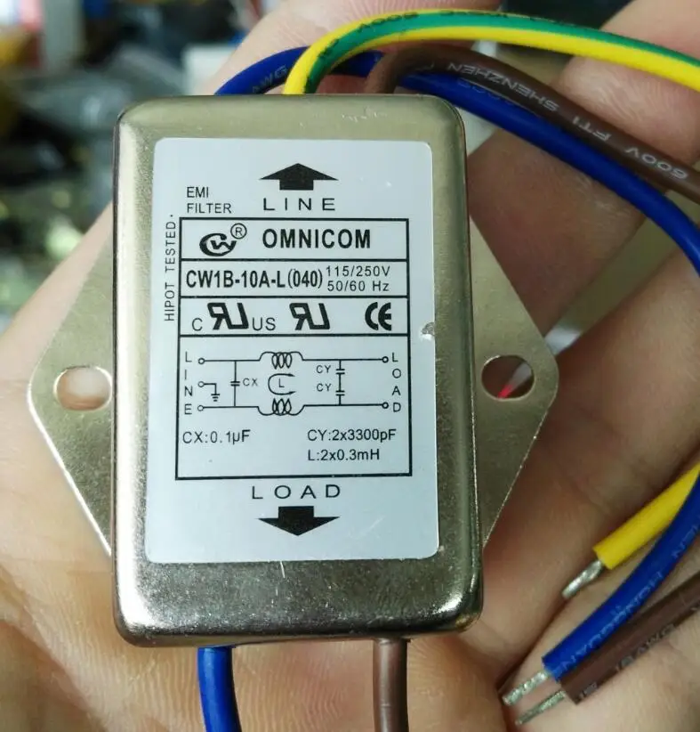 2 Filtri EMI Monofase CW1B-10A-L - Antirumore Per Alimentatori 250V 10A - Foto 5