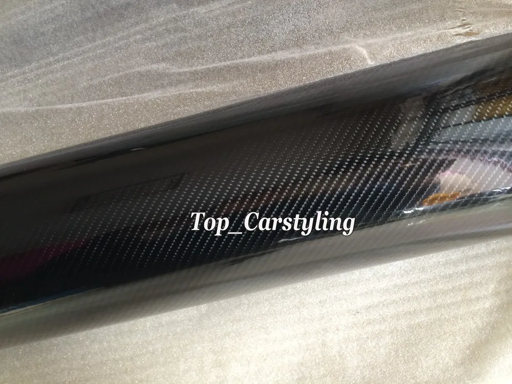 High Gloss 5D CARBON FIBRE VINYL 4D 3D CAR WRAPPING FILM SHEETS UNTRAL Shiny Carbon (3)