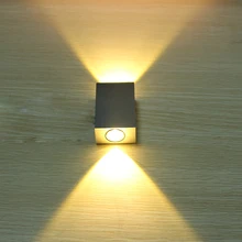 Tanbaby 2W led wall lamp square led spot light aluminm modern home decoration light for bedroom/dinning room/restroom