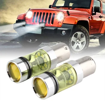 

Durable 2 Pcs 100w 1156 20 SMD High Power Super Bright 4300K Golden Light Cars Fog Light Running Light