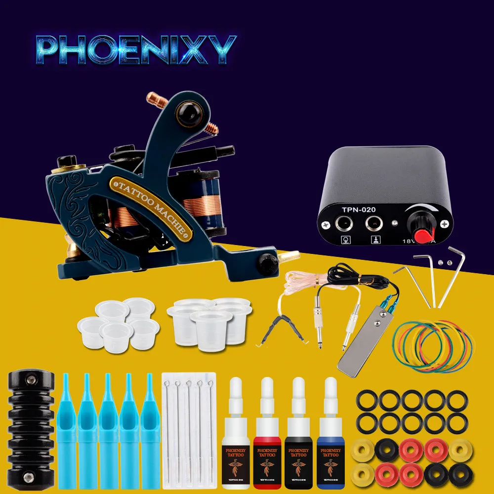 Buy Complete Tattoo Machine Set 1 Coils Guns 4 Colors