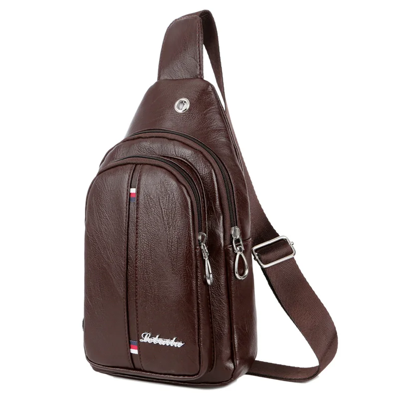 Leather Shoulder Strap Bag Mens