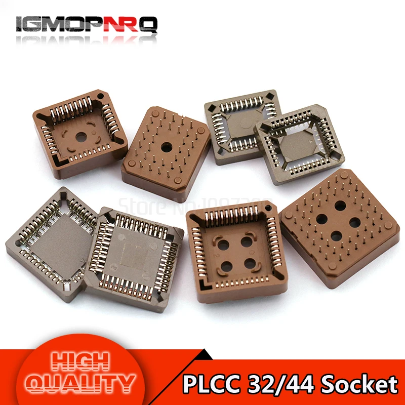 

10PCS PLCC IC socket PLCC32 PLCC44 SMD DIP PLCC Socket adapter