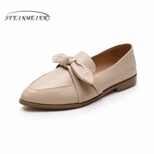 Броги из натуральной коровьей кожи; повседневные дизайнерские винтажные женские туфли на плоской подошве; оксфорды ручной работы для женщин; Цвет телесный, черный; коллекция года; сезон весна