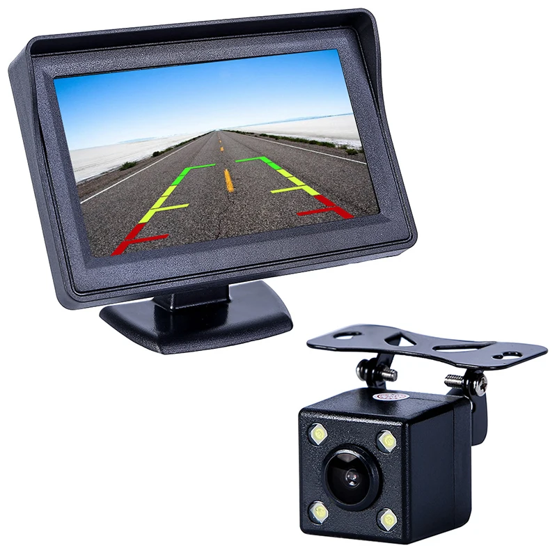 

Car Rear View Camera Parking System Kit 4.3 TFT LCD Rearview Display Monitor + Waterproof Night Vision Reversing Backup