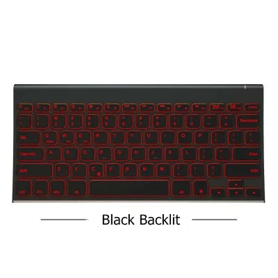 Лук HB086 тонкий и легкий с Подсветкой Bluetooth беспроводной мобильный телефон, планшет, ноутбук, дома, настольная перезаряжаемая клавиатура - Цвет: Black Backlight