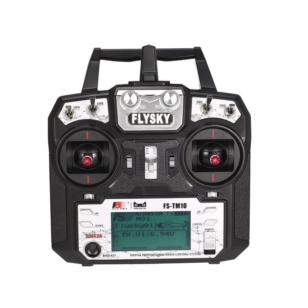 

Flysky FS-TM10 FS-i6X 10CH 2.4GHz AFHDS RC Transmitter Radio Model Remote Controller System with FS-IA10B Receiver