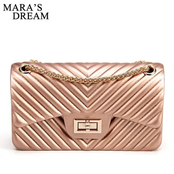 

Mara's Dream Fashion Summer Women Diamond Lattice Messenger Bag Handbag Turn The Lock Ladies Luxury Handbag Chain Shoulder Bags