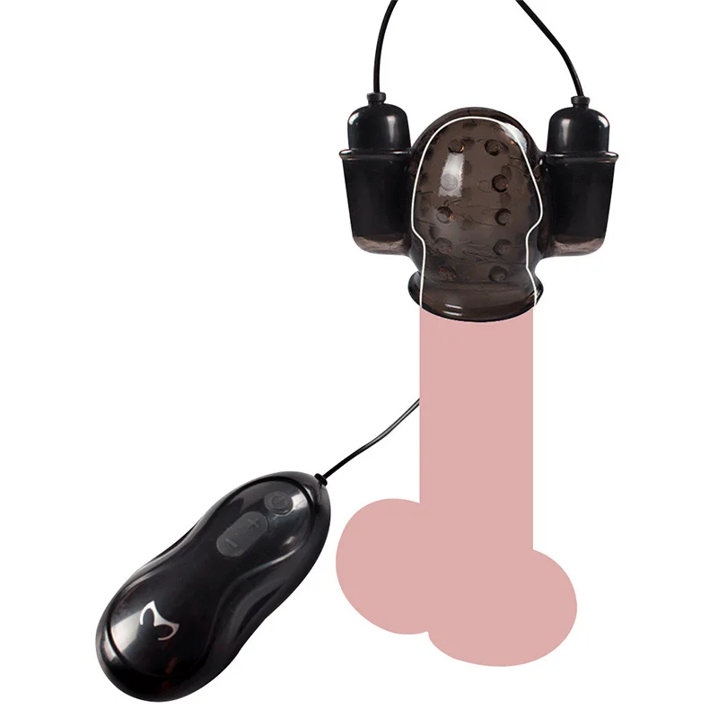 Adult-Sex-Toy-for-Men-Penis-Massager-with-2-Caps-Male-Masturbator-Delay-Lasting-Trainer-Glans