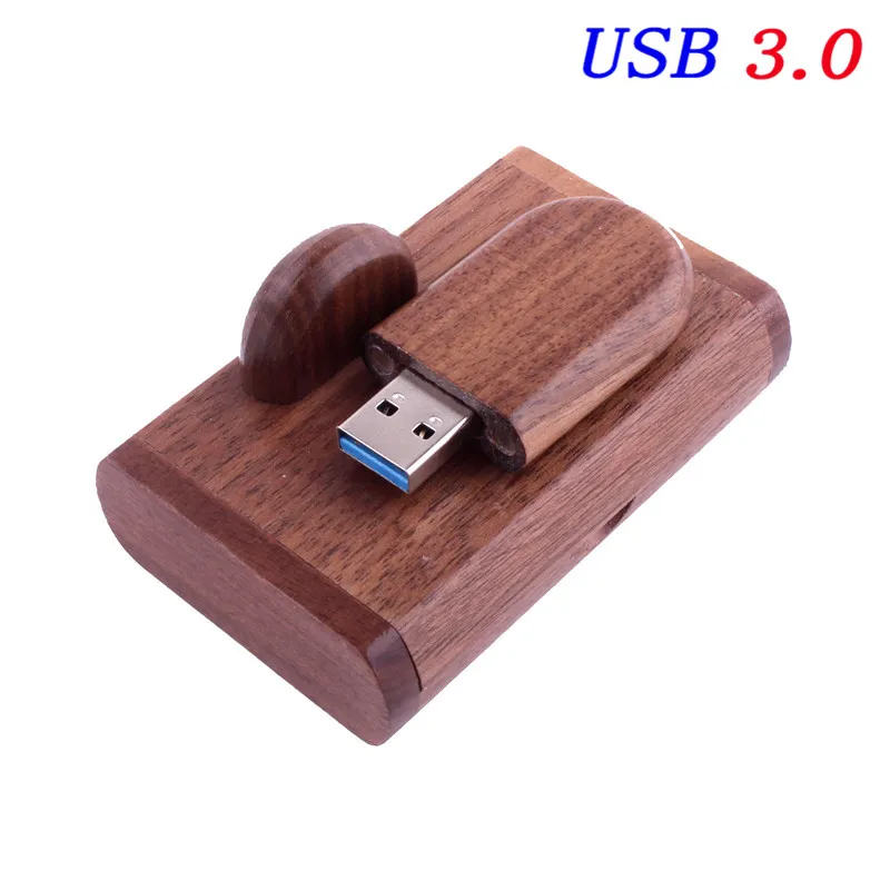 JASTER USB 3,0 высокоскоростной деревянный usb флеш-накопитель 4 ГБ 8 г 16 ГБ 32 ГБ 64 Гб Флешка подарочная карта памяти u-диск гравировка логотипа на заказ - Цвет: Walnut wood