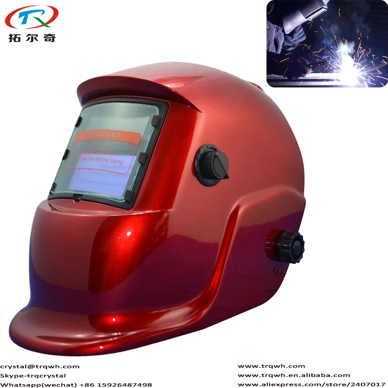 

Pure Red Paiting Welding Helmet/Weld Cap/Electric Welding Protect Power Tools Accessories Welding Parts TRQWH Brand Warranty 2