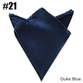 

Fashion Solid color handkerchief mens satin Pocket Square dark blue