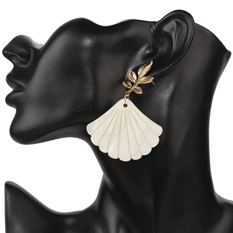 AENSOA Bohemia Shell Подвеска Висячие серьги для женщин 2019 Нерегулярные Пресноводные