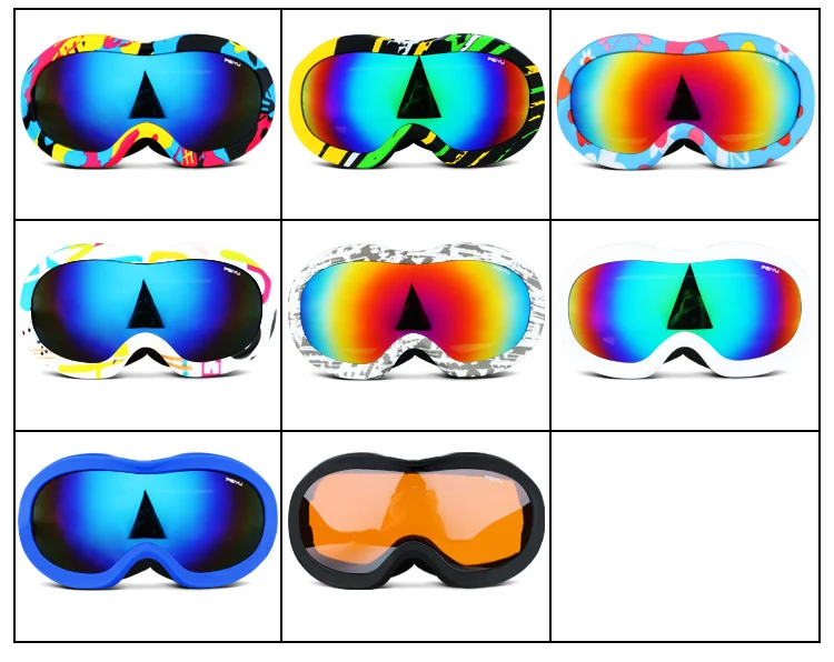 Двухслойные детские лыжные очки Анти-туман для мальчиков и девочек большой сферические очки могут быть миопия зеркало восхождение gogg
