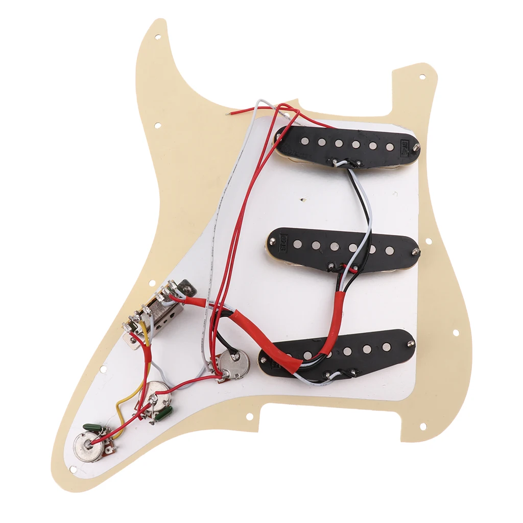 SSS Pickguard Loaded Alnico V Pickups 11 Holes With Screws Stringed Instruments for Strat ST Guitar Replacement Parts