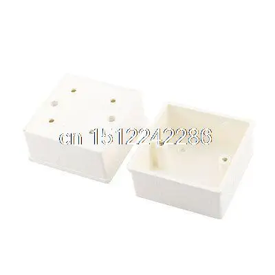 

2Pcs White PVC Single Gang Wall Switch Pattress Back Box 86mm x 86mm x 43mm