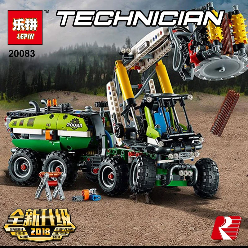 

2018 New Lepin 20083 Compatible Legoing 42080 Motor Technic Series Harvester Forestry Machine Building Blocks Bricks Model Gift