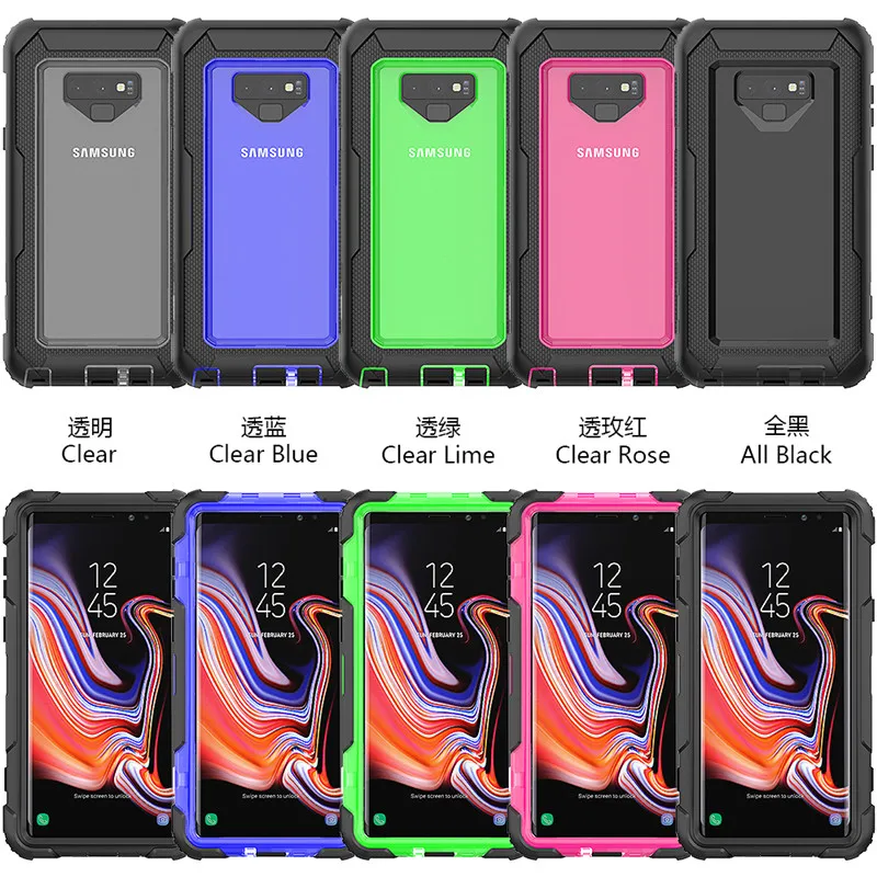 Цветной силиконовый чехол для samsung s9 plus note9, ТПУ, вращающийся прозрачный чехол на заднюю панель, зеркальный Жесткий ПК, защитный чехол на 360 градусов