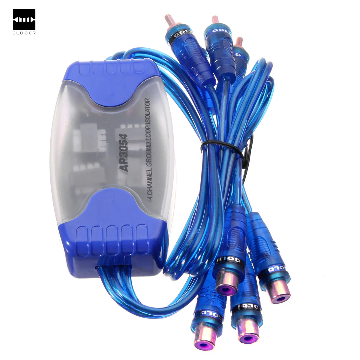 

New Arrival Hot Sale Universal Blue Line Noise Sound Eliminator 4Channel RCA Ground Loop Isolator 9cm x 4.5cm x 2.2cm