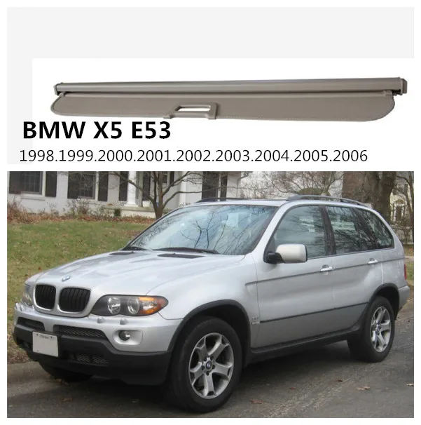 

Rear Trunk Cargo Cover For BMW X5 E53 1998 1999 2000 2001 2002 2003 2004 2005 2006 High Qualit Security Shield Auto Accessories