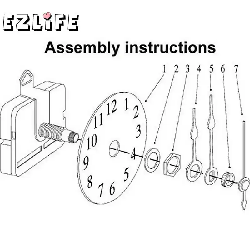 Silent Quartz Wall Clock Spindle Movement Mechanism Part Tool Kits 2019
