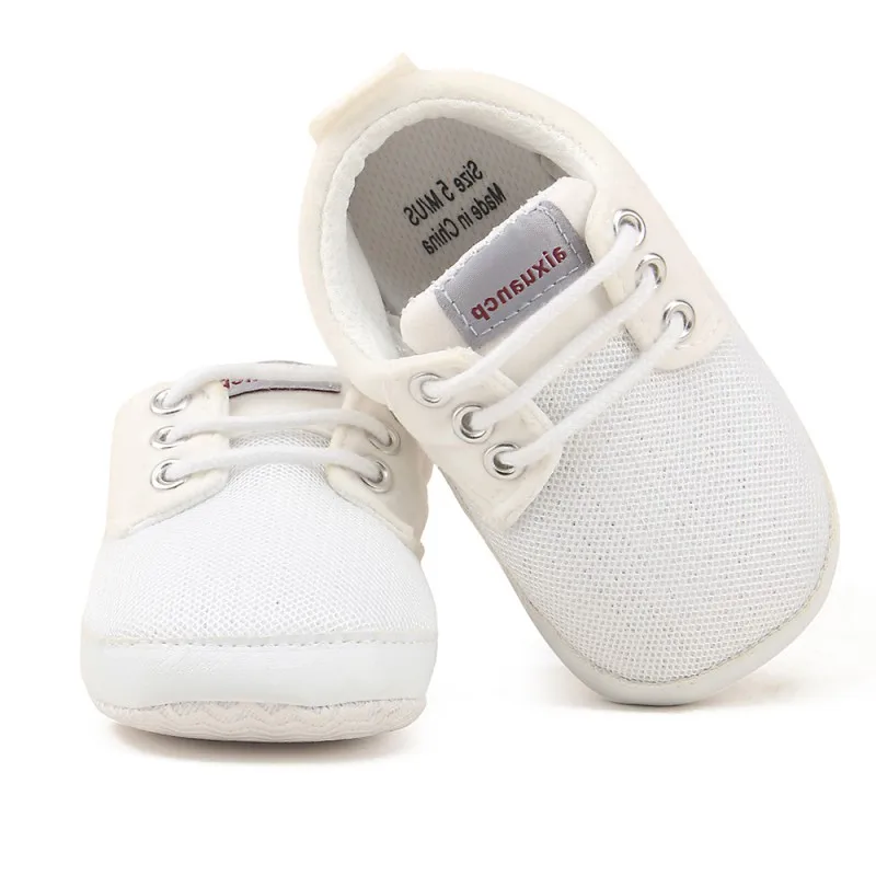 High Quality Newborn Canvas Baby Shoes Spring Autumn Infant Boy First Walkers Crib Soft Sole Shoes 0-18 Months
