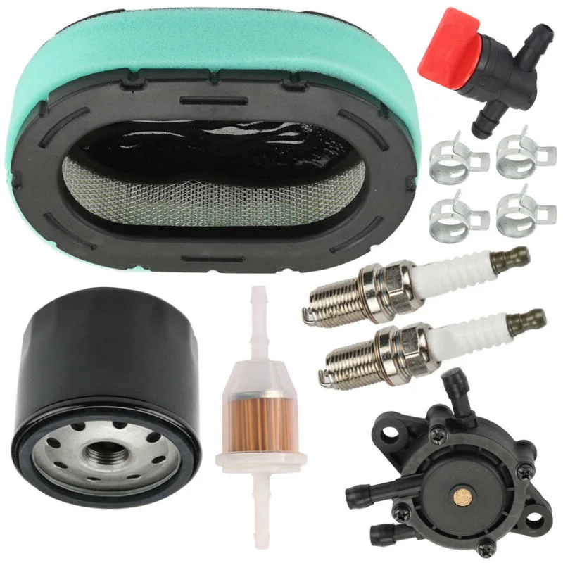 

For Kohler Engine Air Filter Oil Filter Fuel Pump For Kohler KT730 KT740 32-083-10S Filter Kit Engine Spark Plugs Globe Valve
